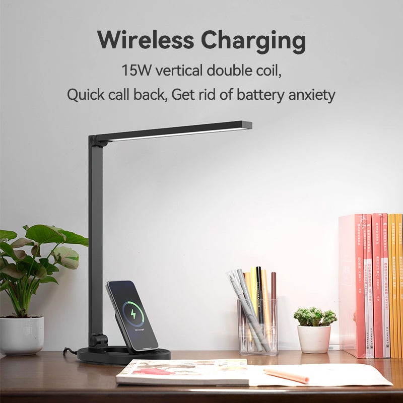 Nerius RydenX — Desk Lamp with Adjustable Brightness & Wireless Charging