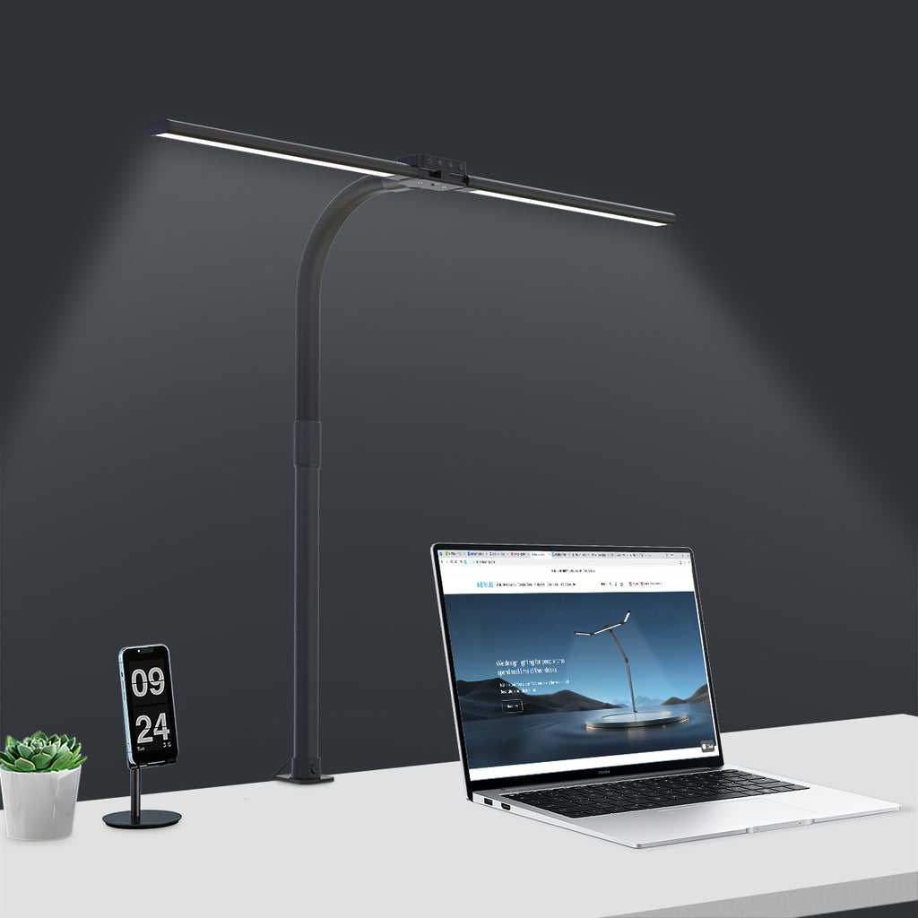 Nerius Axis Duo — Clamp Desk Lamp Base with Remote