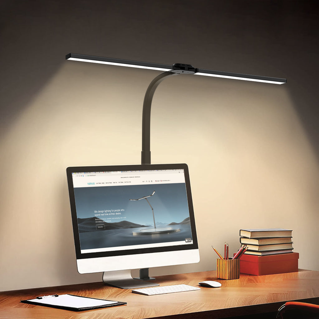 Nerius Axis Duo Flex — Adjustable Clamp Desk Lamp with Remote