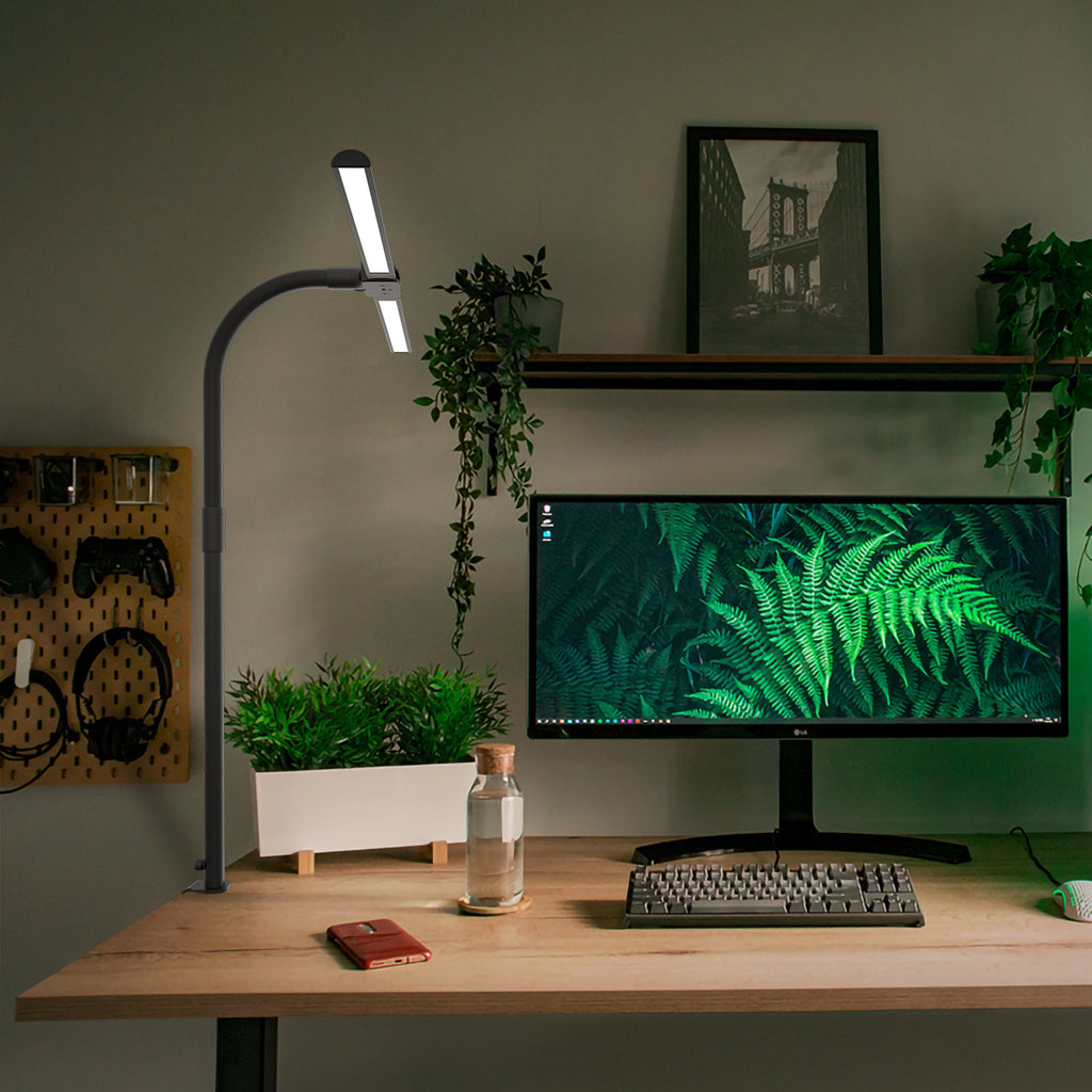 Nerius Axis Duo Lite — Compact Clamp Desk Lamp with Remote