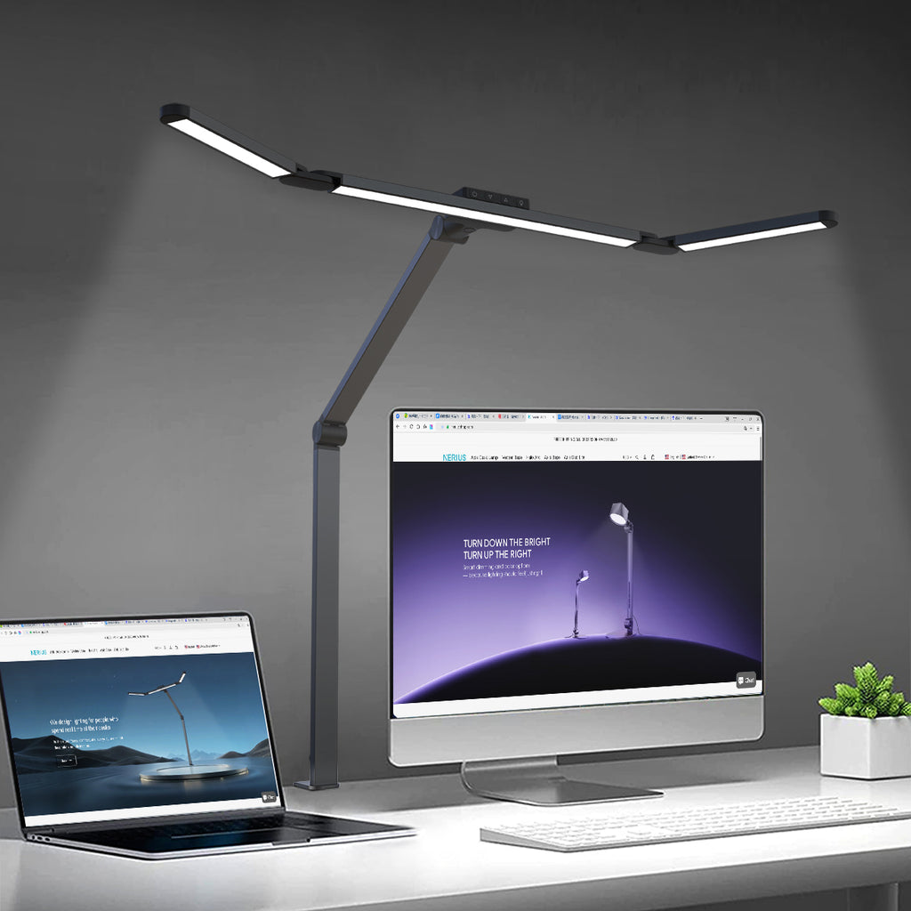 Nerius Axis Duo Pro — Professional Clamp Desk Lamp with Remote