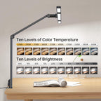 Nerius Axis Duo Pro — Professional Clamp Desk Lamp with Remote